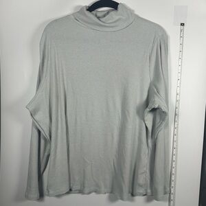 Old Navy Light Gray Ribbed Cowl Neck Long Sleeve Top Women’s 3X
